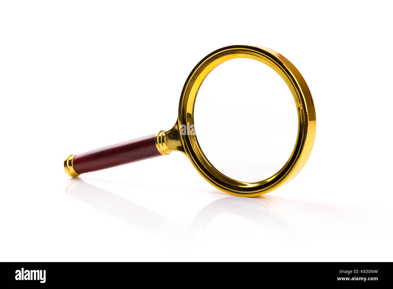 magnifying glass isolated on white background Stock Photo