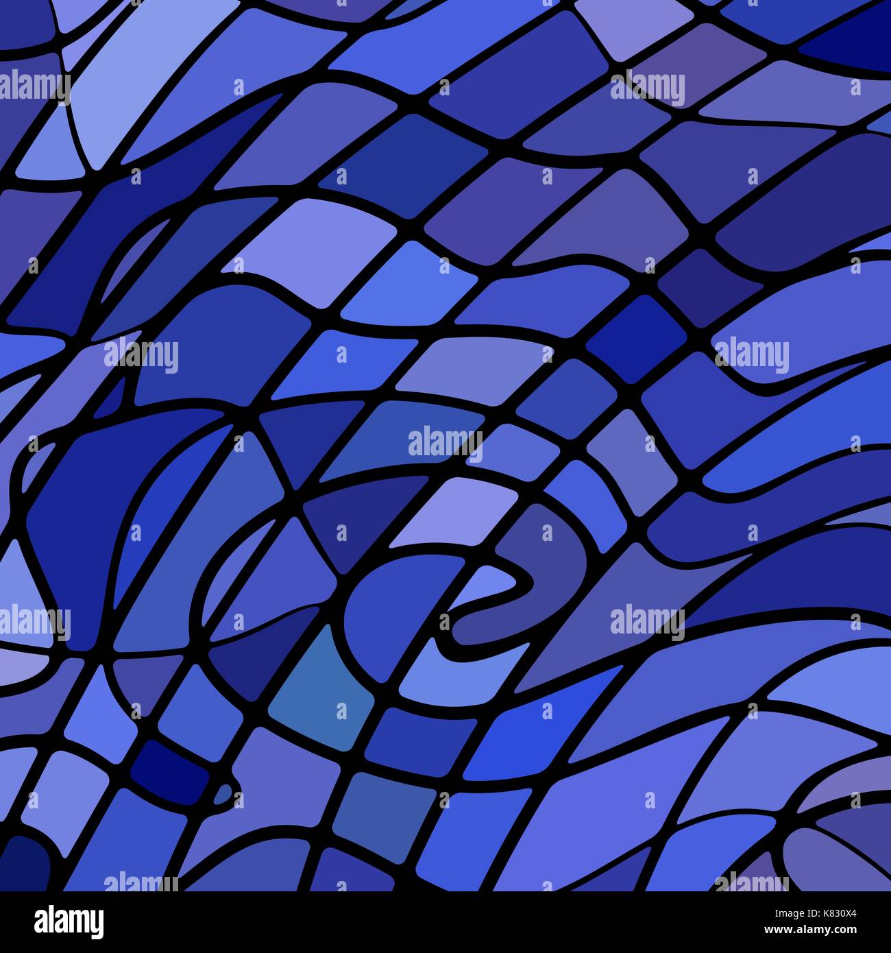 abstract vector stained-glass mosaic background - blue and violet Stock ...