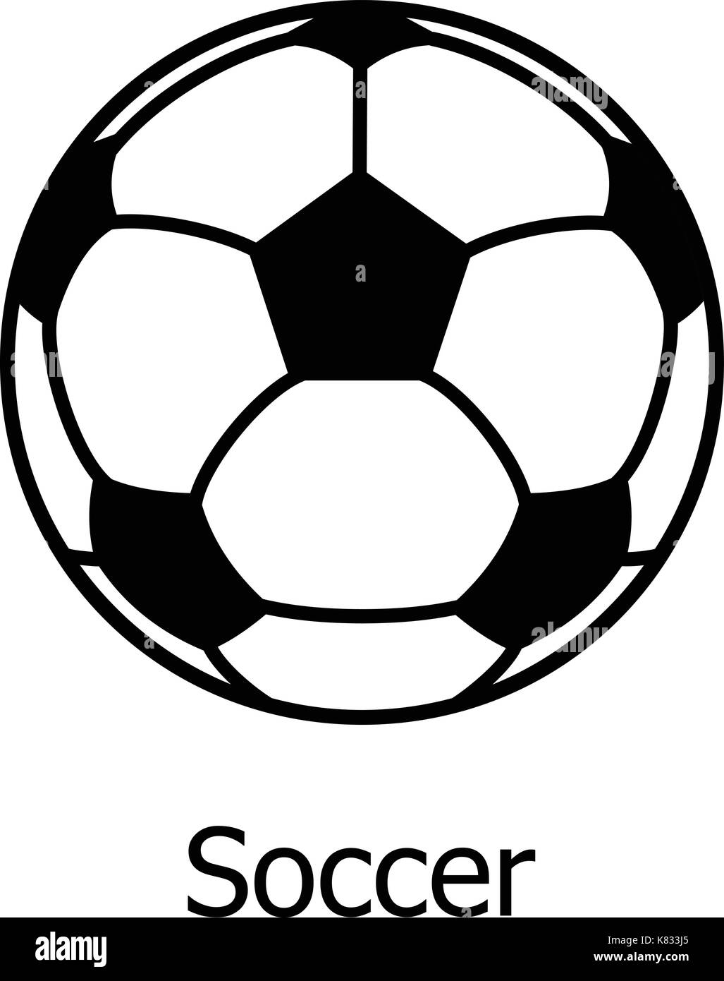 Soccer ball icon, simple black style Stock Vector Image & Art Alamy