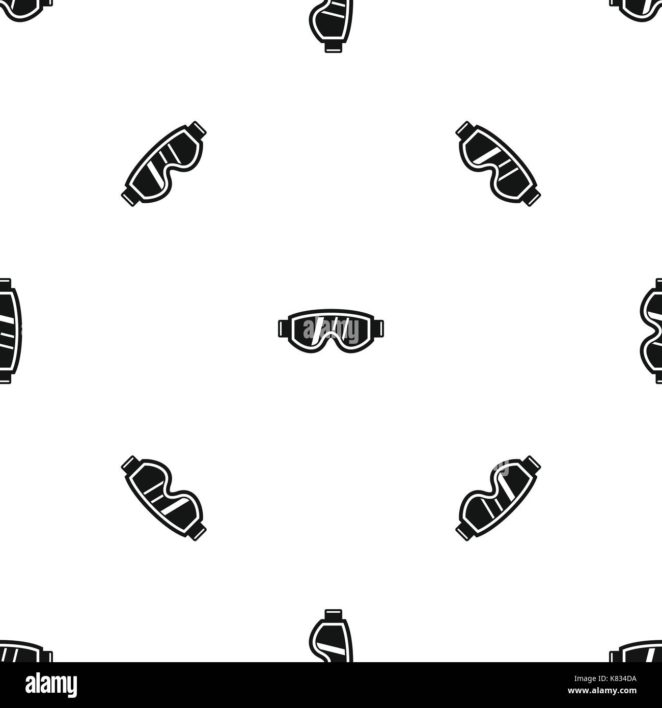 Skiing mask pattern seamless black Stock Vector