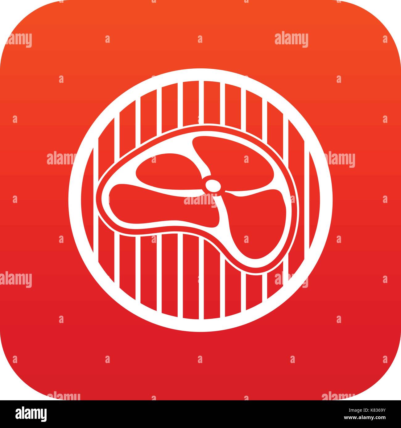 Steak icon digital red Stock Vector Image & Art - Alamy