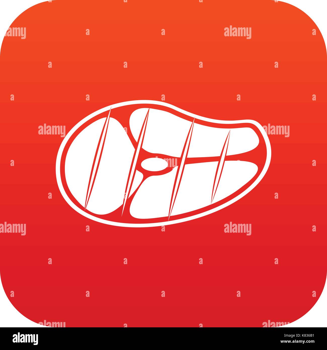 Steak icon digital red Stock Vector Image & Art - Alamy
