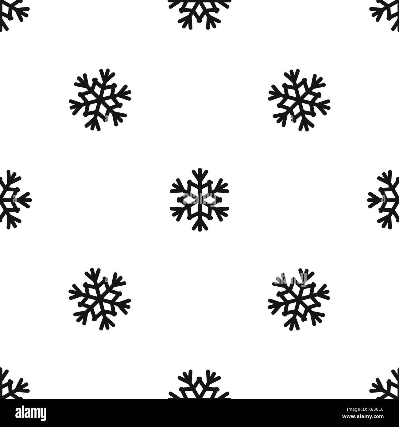 Snowflake pattern seamless black Stock Vector Image & Art - Alamy