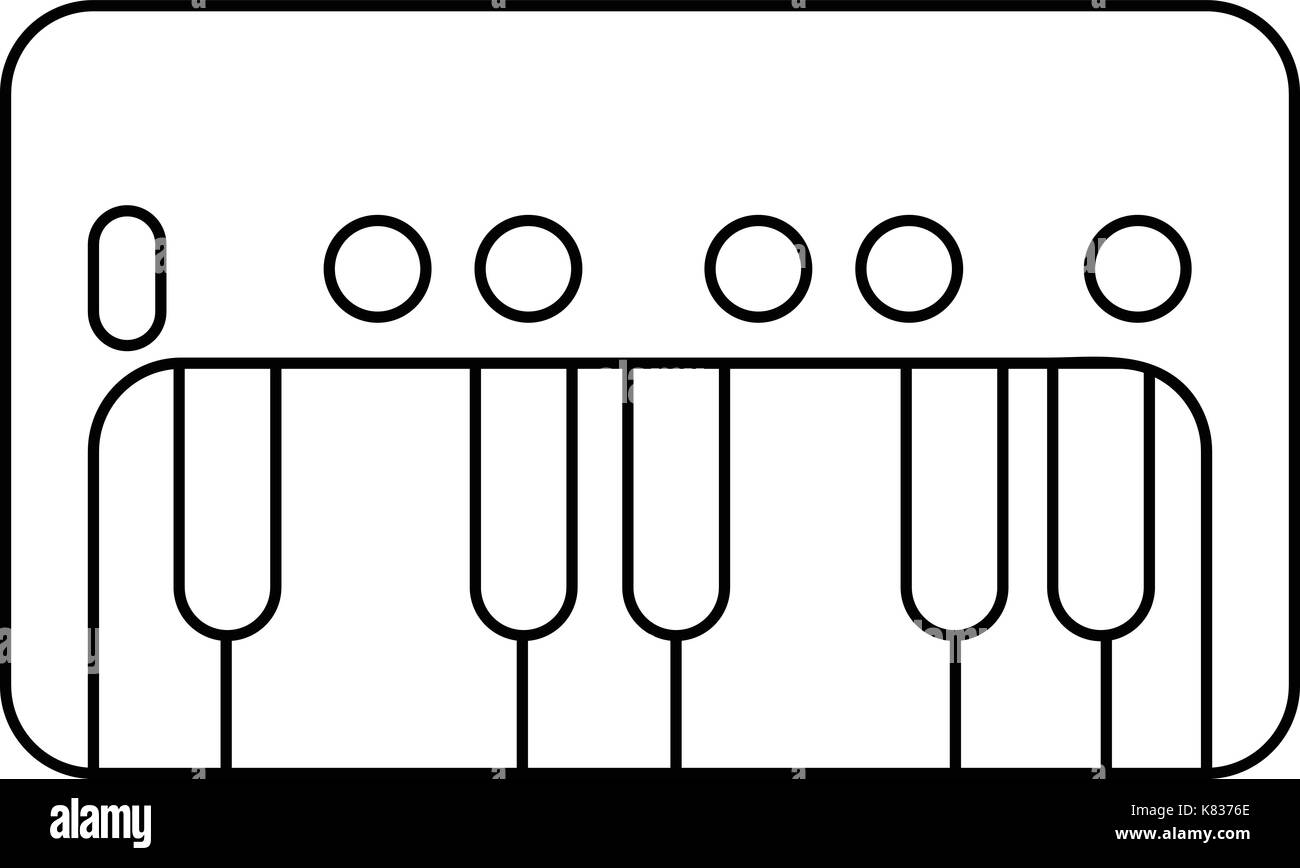 Synthesizer piano icon , outline style Stock Vector Image & Art - Alamy