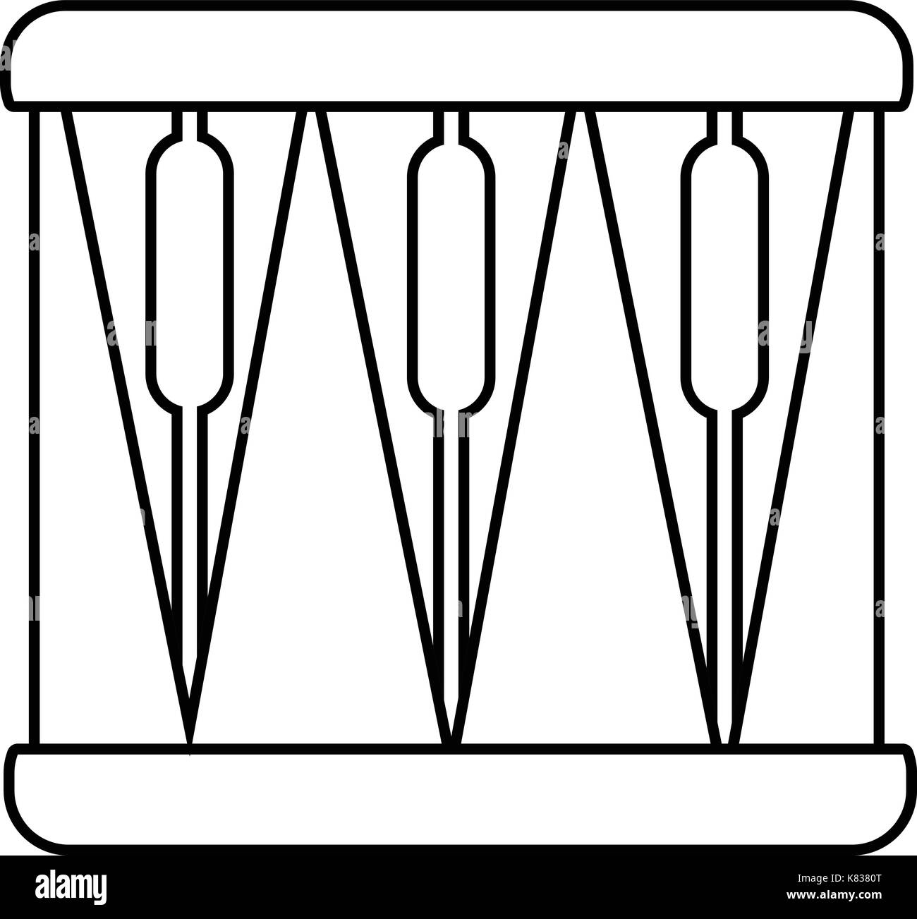 Bass drum icon , outline style Stock Vector Image & Art Alamy