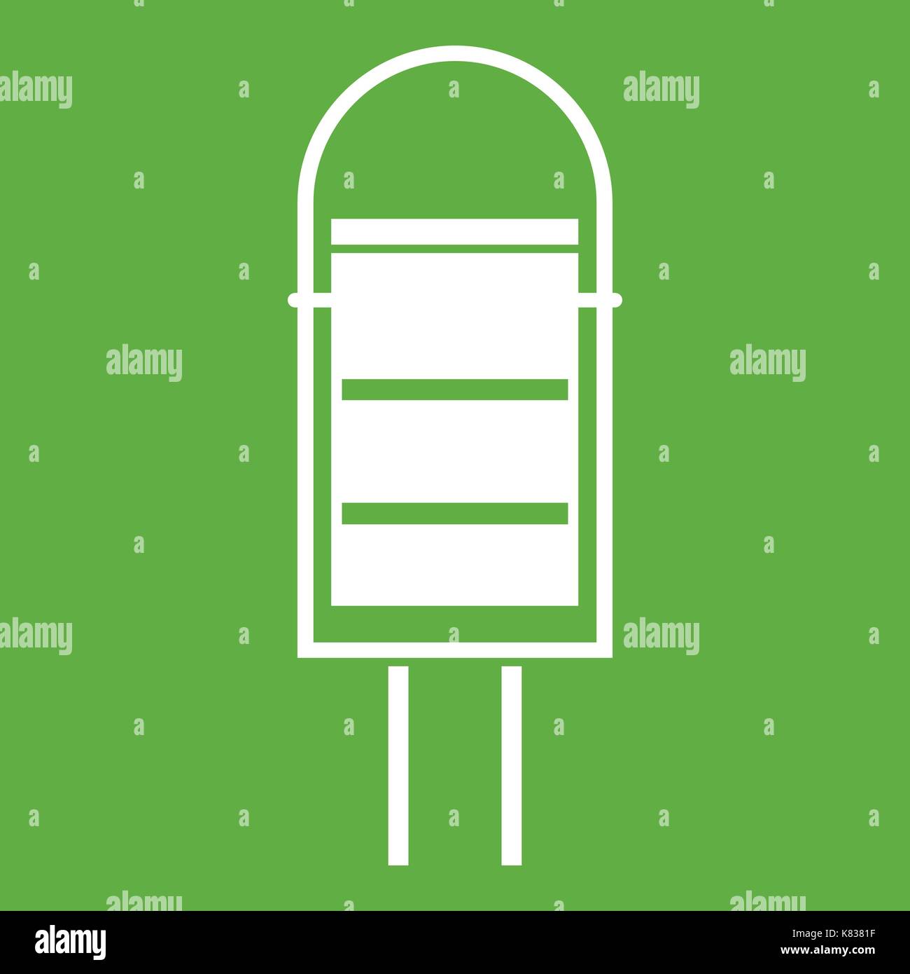 Trash can icon green Stock Vector Image & Art - Alamy
