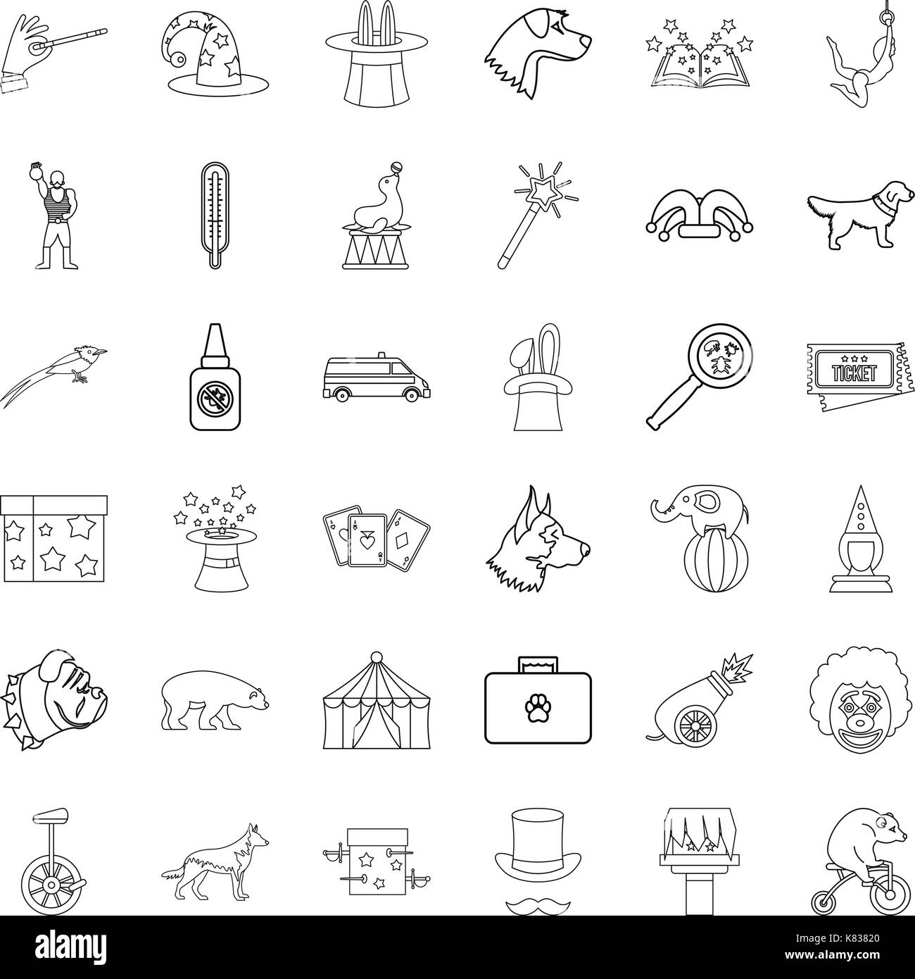 Forest icons set, outline style Stock Vector Image & Art - Alamy