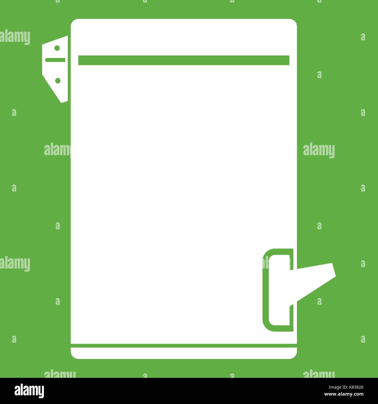 Trash can icon green Stock Vector Image & Art - Alamy