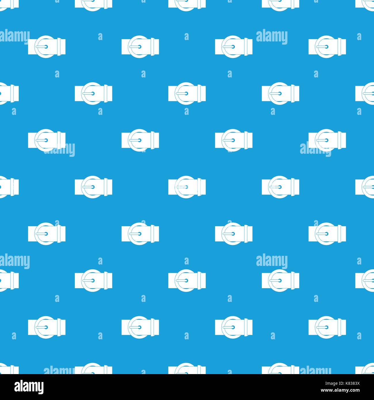 Circle belt buckle pattern seamless blue Stock Vector