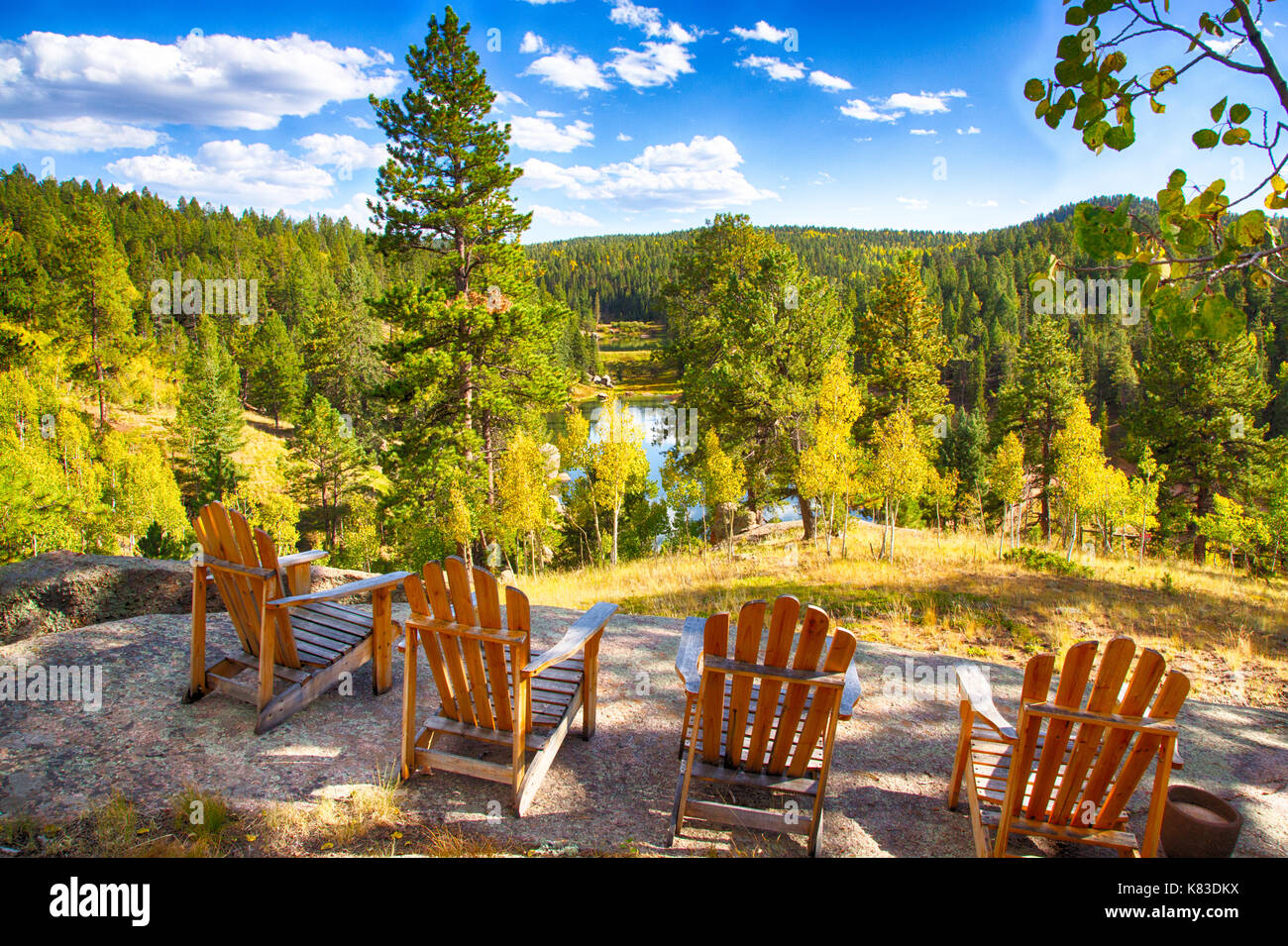 Adirondack chairs in dock in hires stock photography and images Alamy