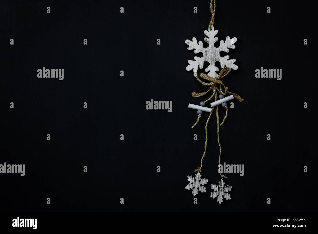 Table top view of decoration sign Merry Christmas and Happy new year background concepte