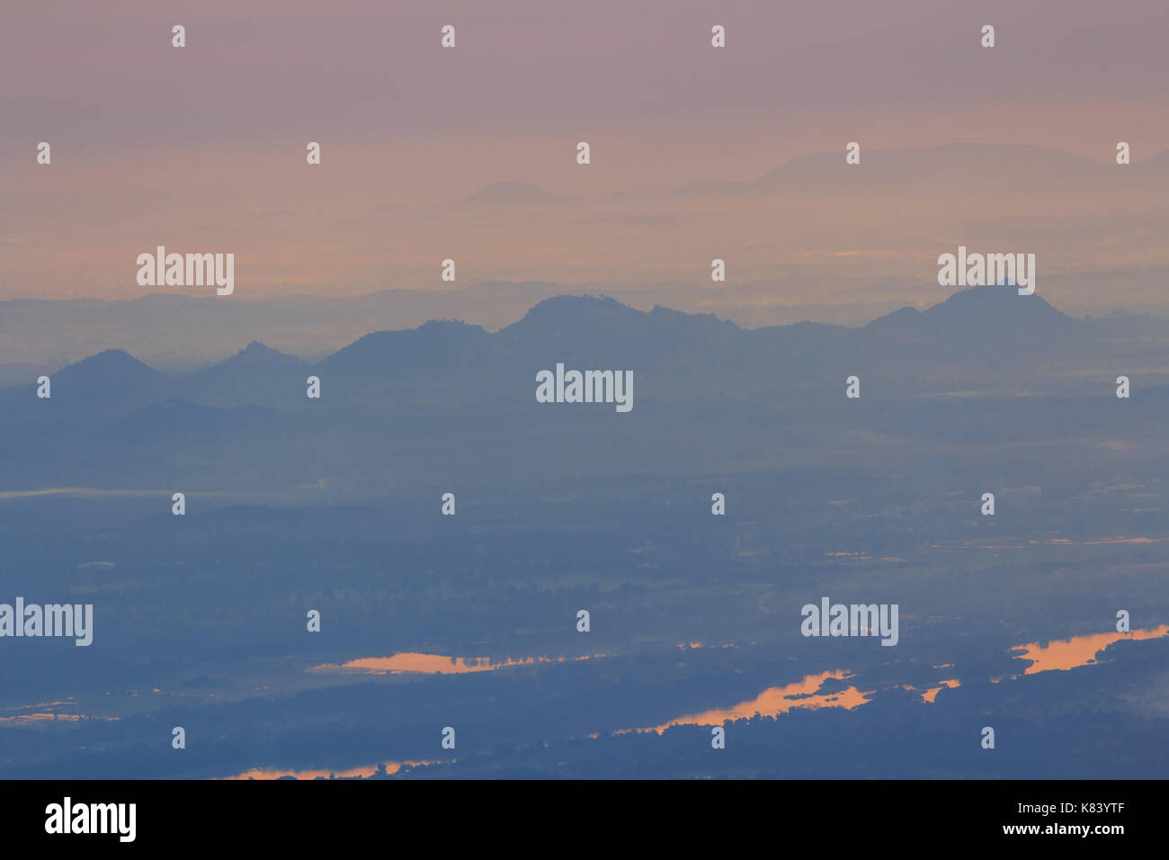 view of high mountain in sunshine day Stock Photo - Alamy