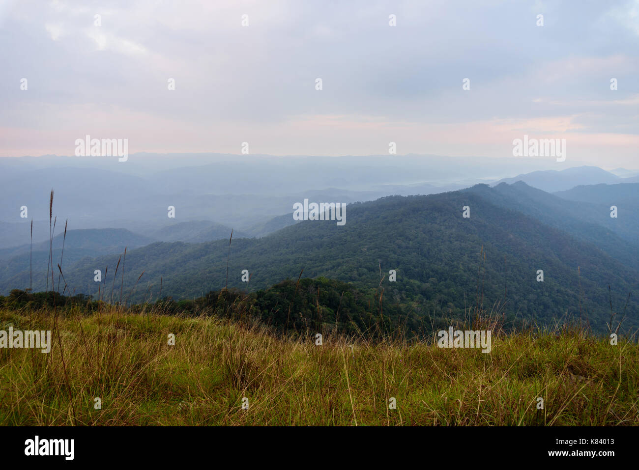 view of high mountain in sunshine day Stock Photo - Alamy