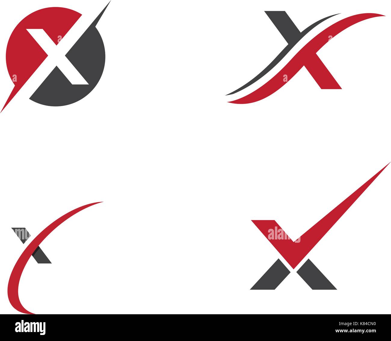 X Letter Logo Template vector icon design Stock Vector