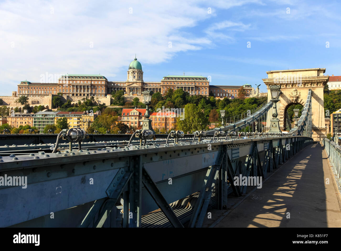Buda palace and the chain bridge - Budapest, Hungary Stock Photo - Alamy
