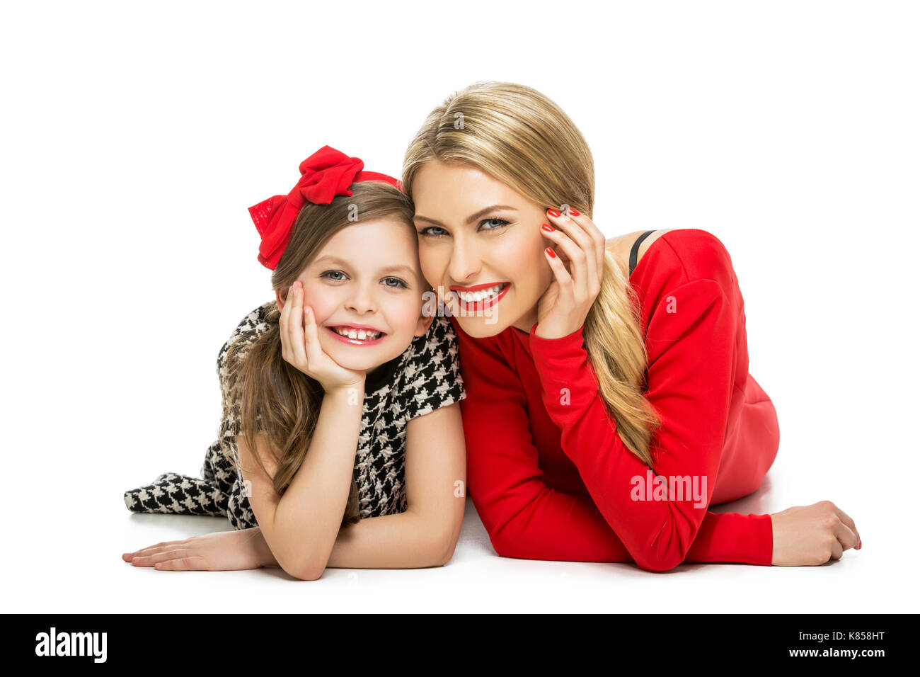 beautiful mother and daughter Stock Photo