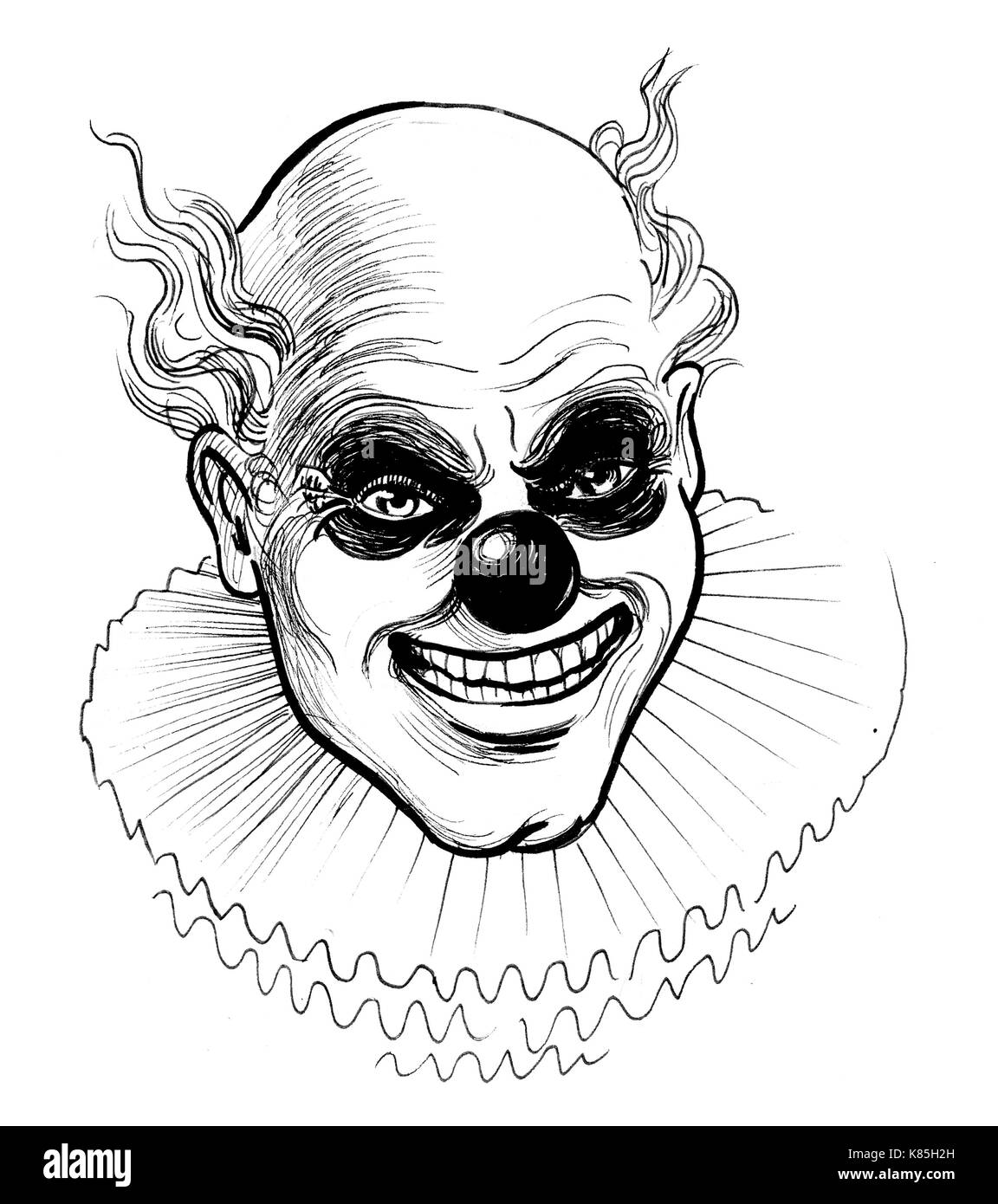 Creepy Face Drawing Funny