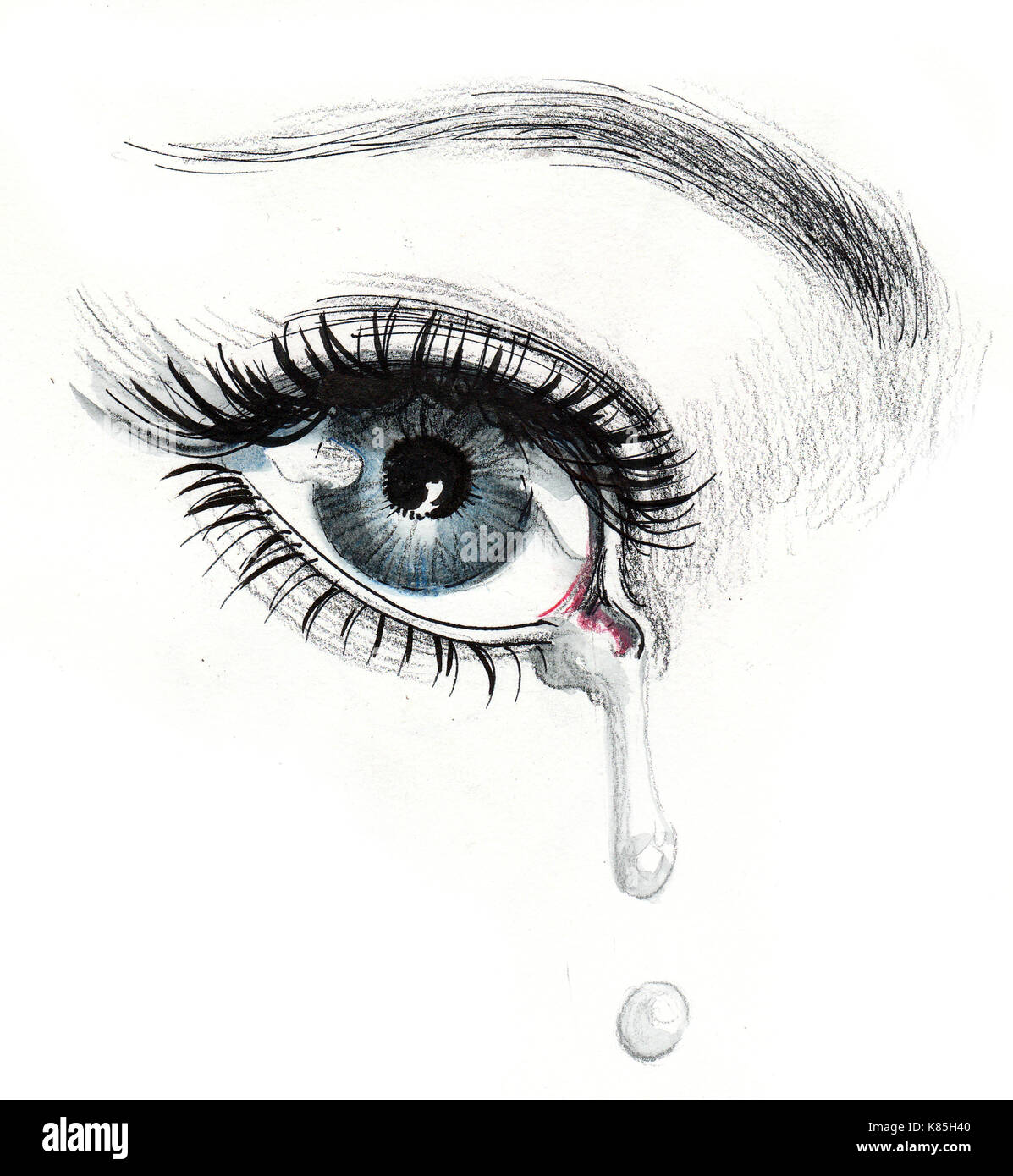 Pencil Drawings Of Crying Eyes