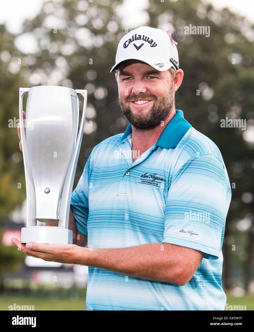 Lake Forest, USA. 17th Sep, 2017. Marc Leishman of Australia poses with