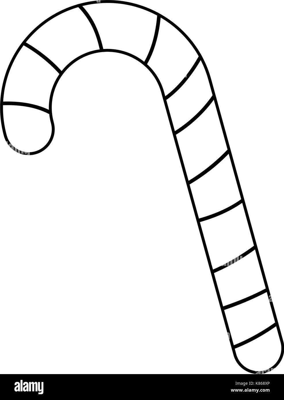 candy cane silhouette vector symbol icon design. Beautiful illustration