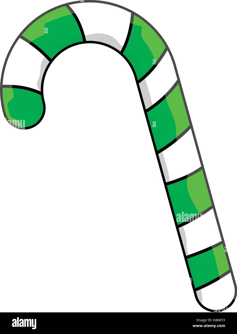 candy cane vector symbol icon design. Beautiful illustration isolated on white background Stock Vector