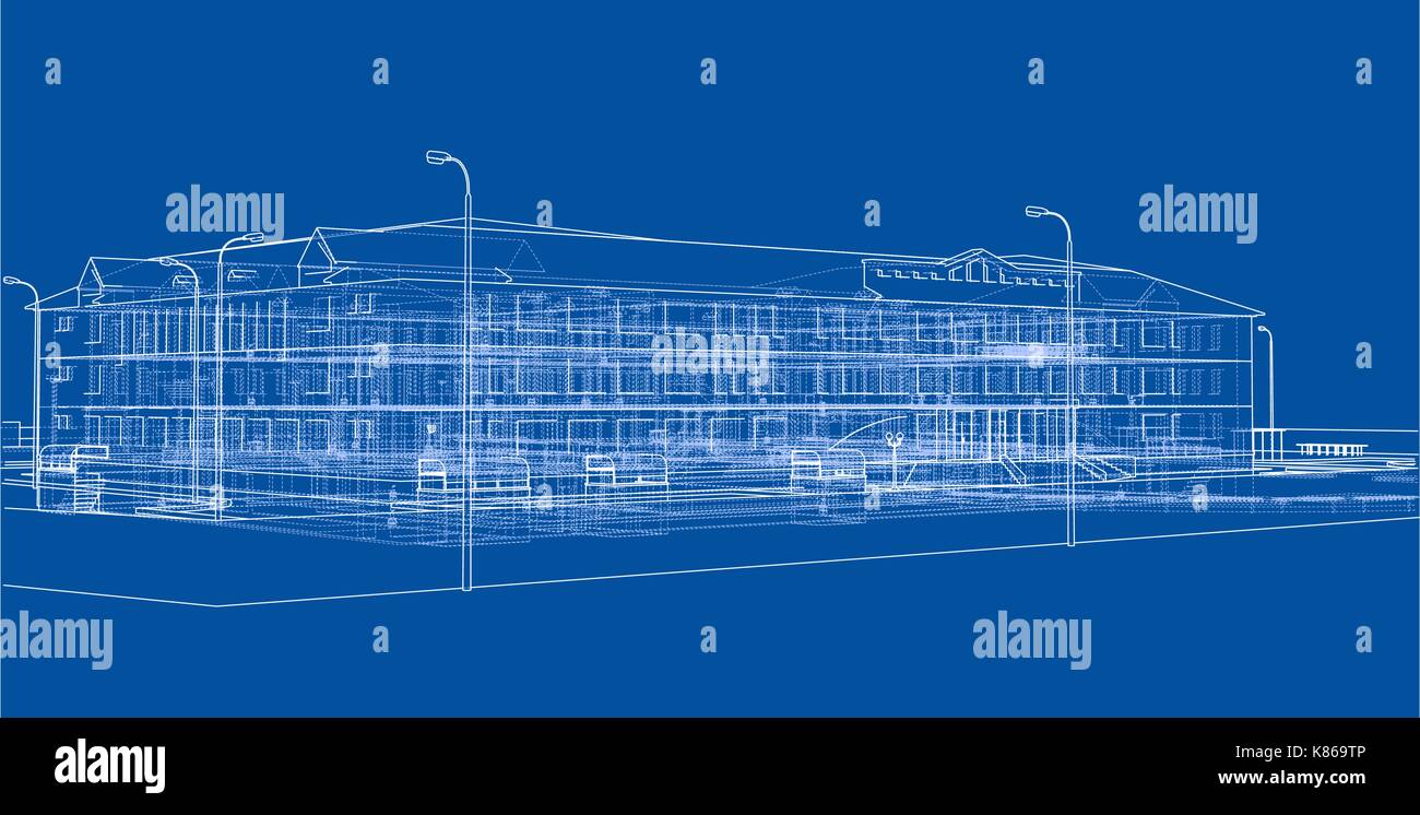 Abstract building. Vector Stock Vector