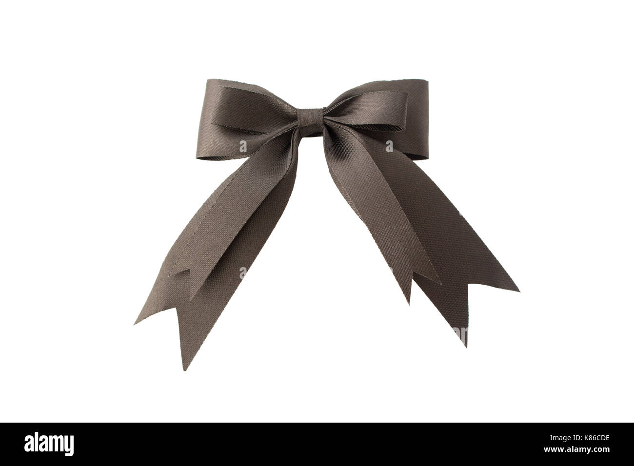 black bow isolated on white background Stock Photo - Alamy