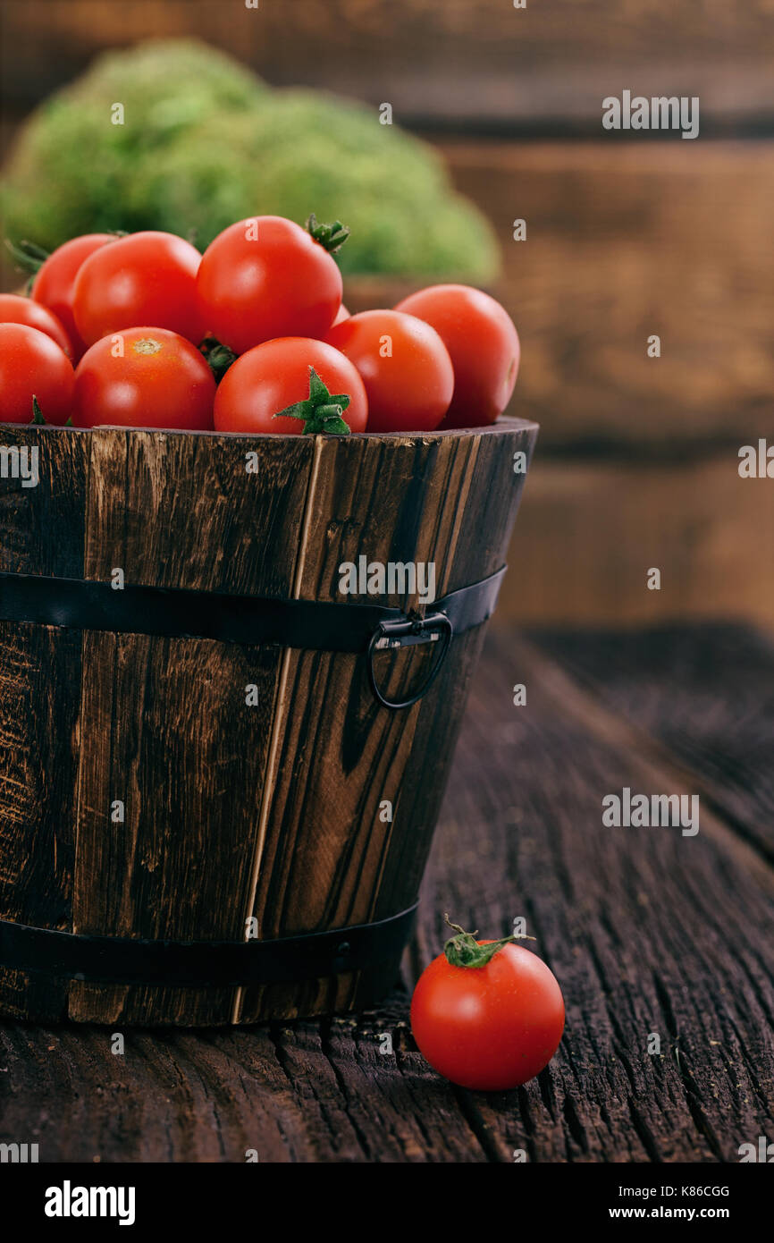 Fresh organic vegetables. Food background. Healthy food. Tomatoes Stock ...