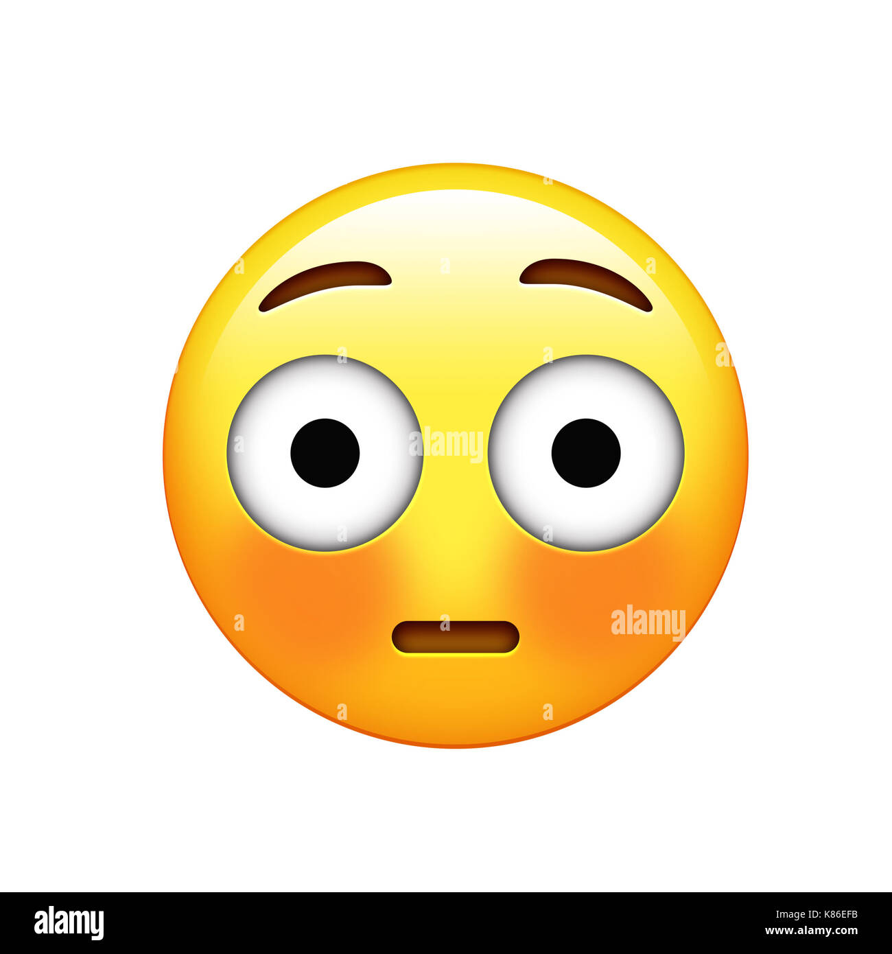 Download Yellow Embarrassed Face With Flushed Red Cheeks Icon Stock Photo Alamy PSD Mockup Templates