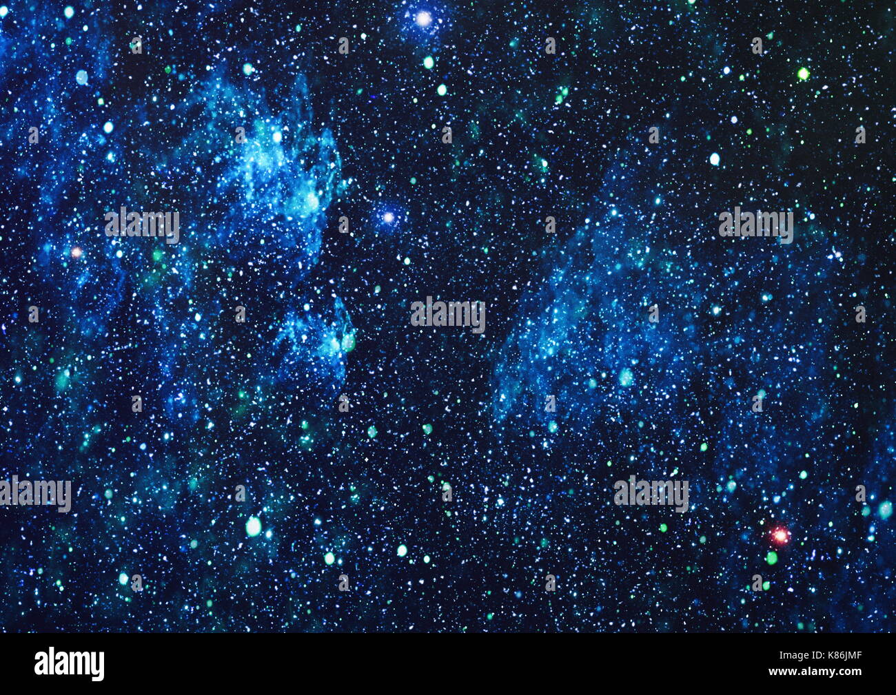 Panoramic looking into deep space. Dark night sky full of stars. The ...