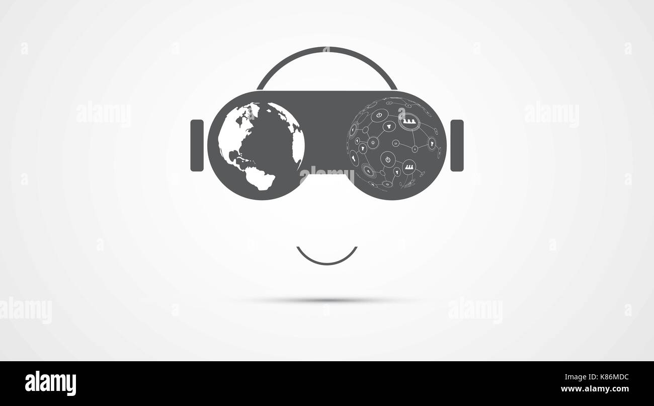 virtual reality in life future technology abstract background Stock ...