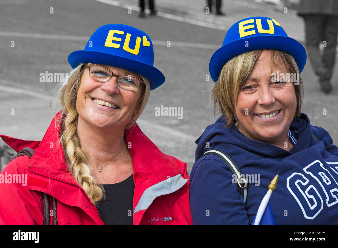 EU supporters at Stop Brexit Demonstration at Bournemouth, Dorset in September Stock Photo