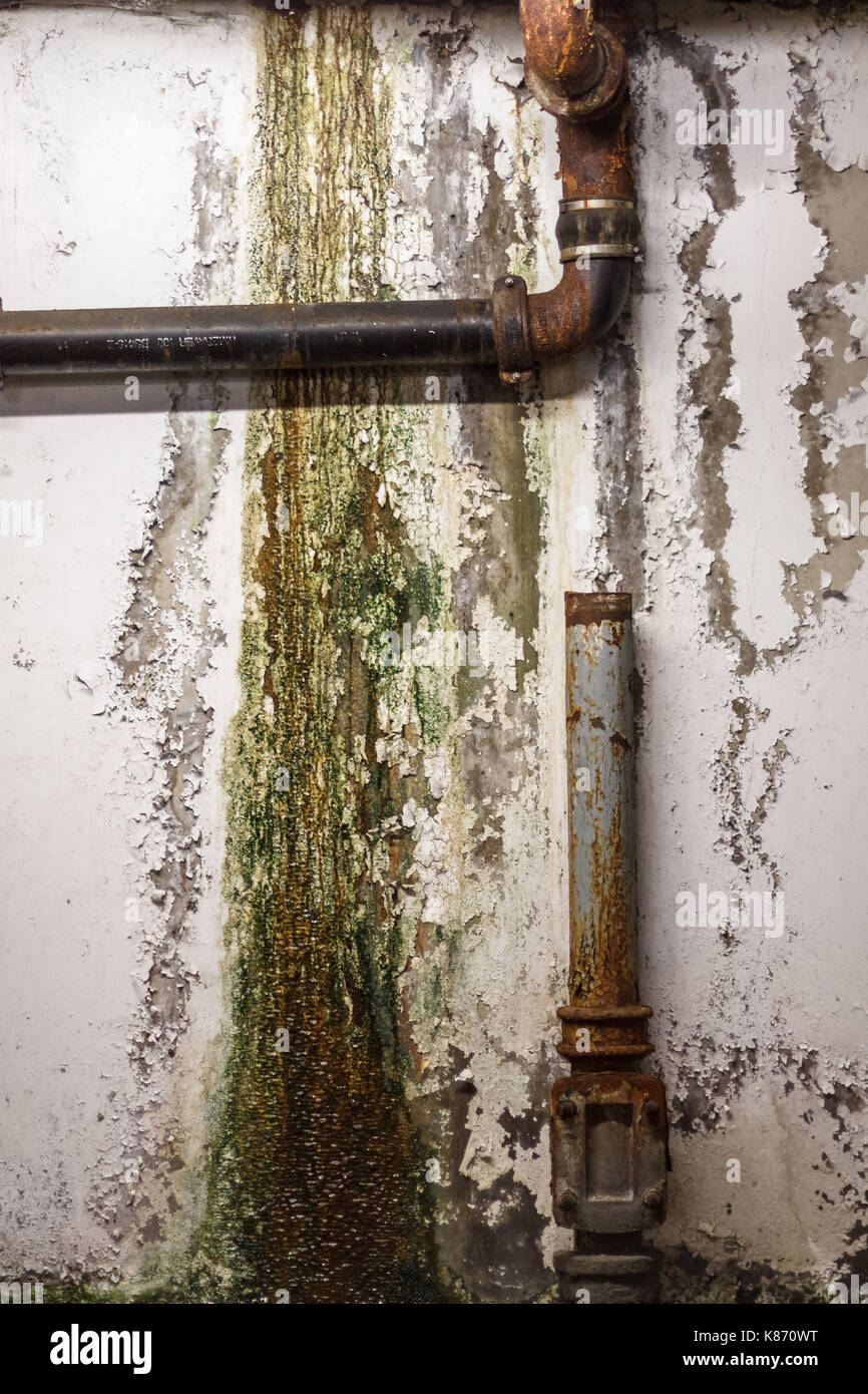 Plumbing needing repair Stock Photo