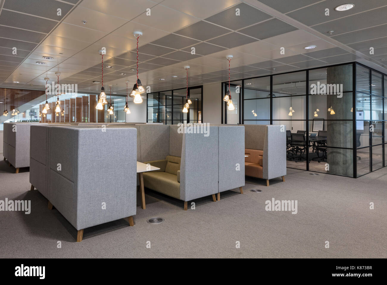 Meeting rooms and meeting cubicles. YOOX NetAPorter Offices, London