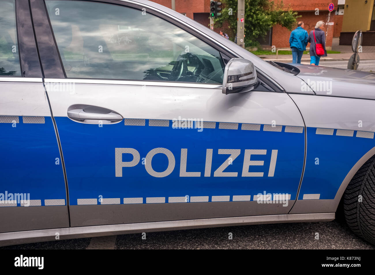 Police car in Hamburg Stock Photo - Alamy