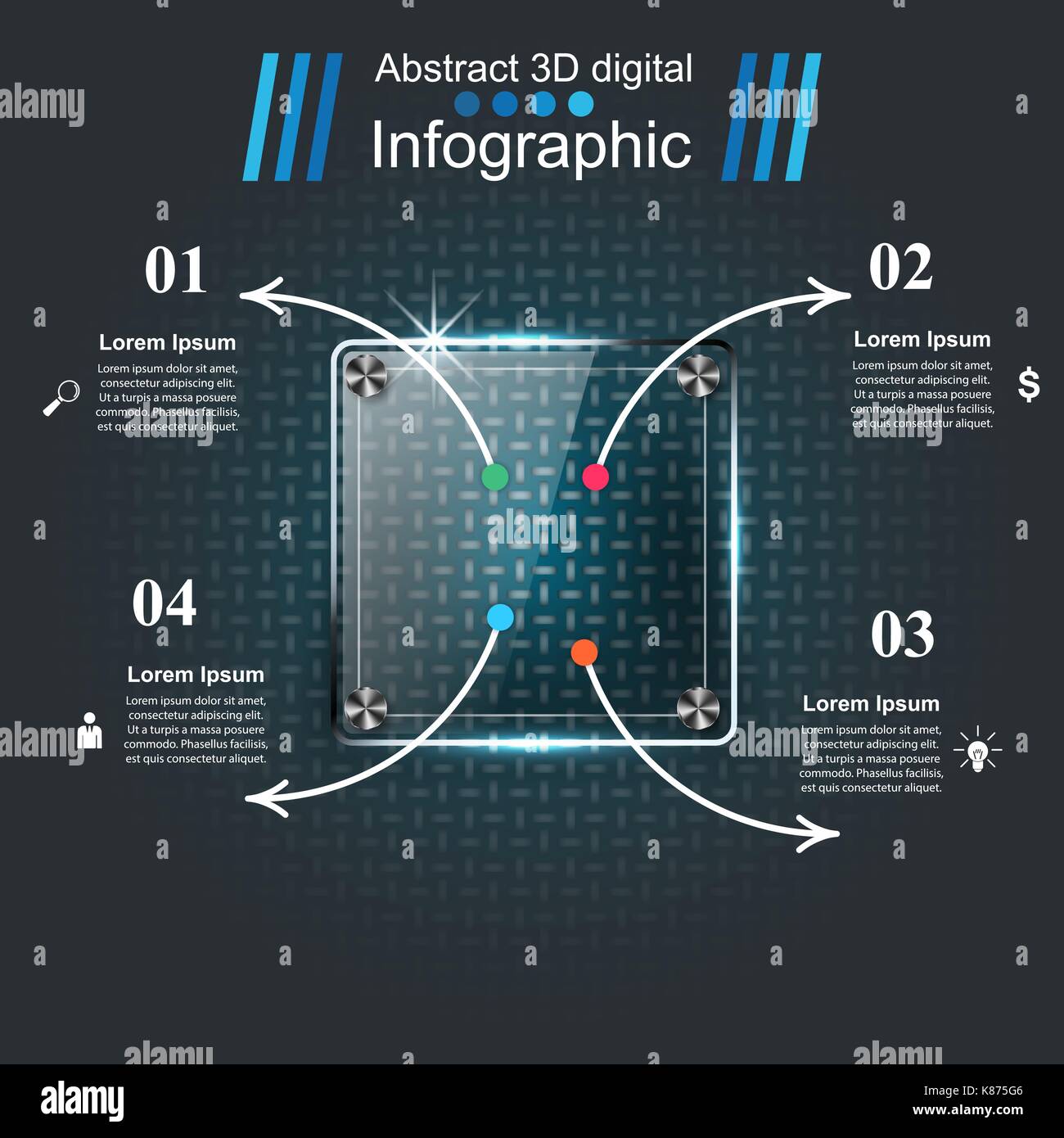 Abstract 3D digital illustration Infographic Stock Vector Image & Art ...
