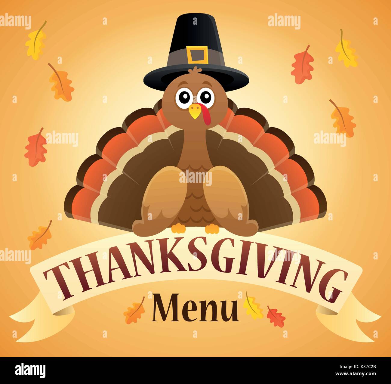 Thanksgiving menu theme image 2 - eps10 vector illustration. Stock Vector