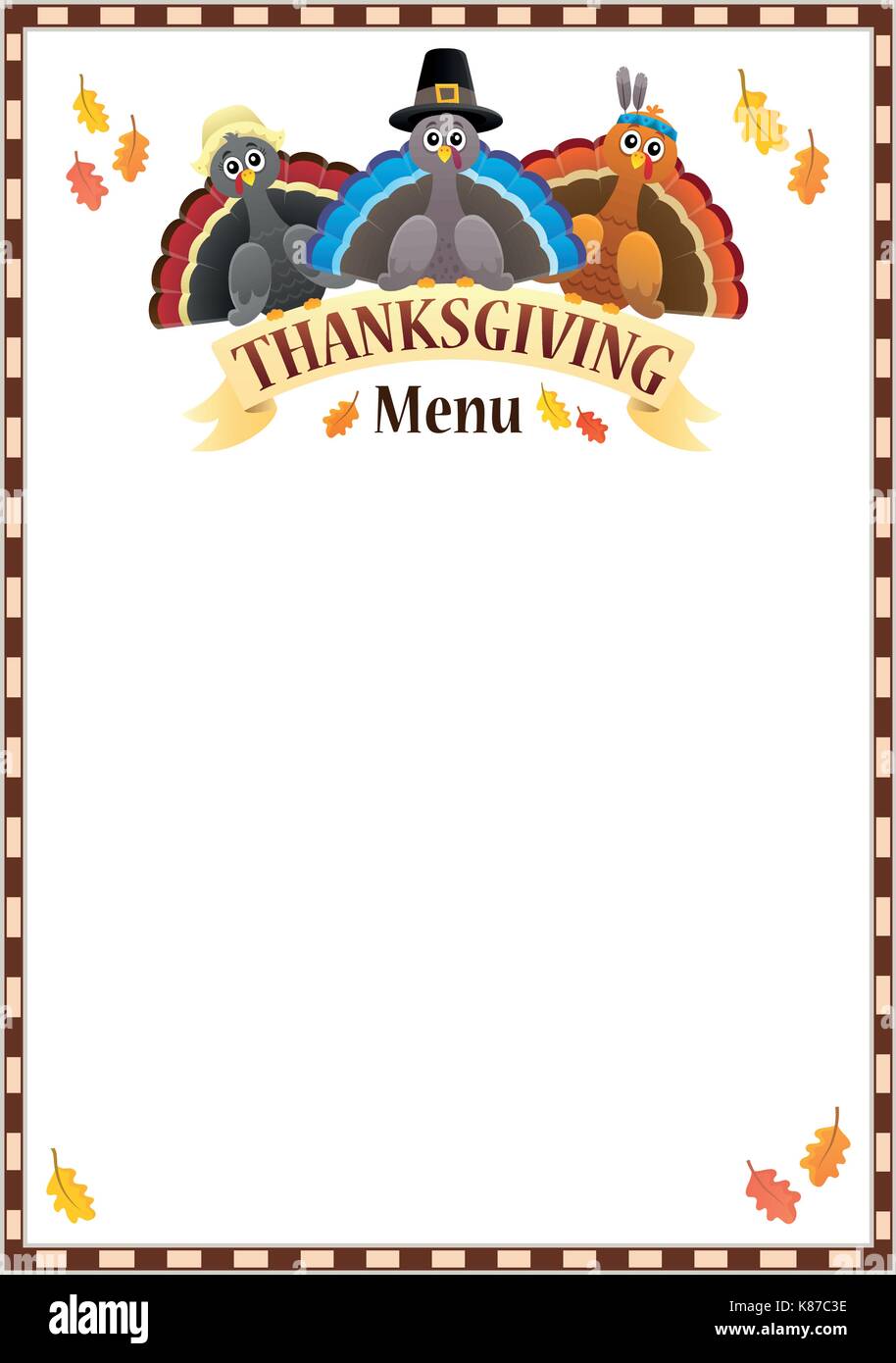 Thanksgiving menu theme image 5 - eps10 vector illustration. Stock Vector