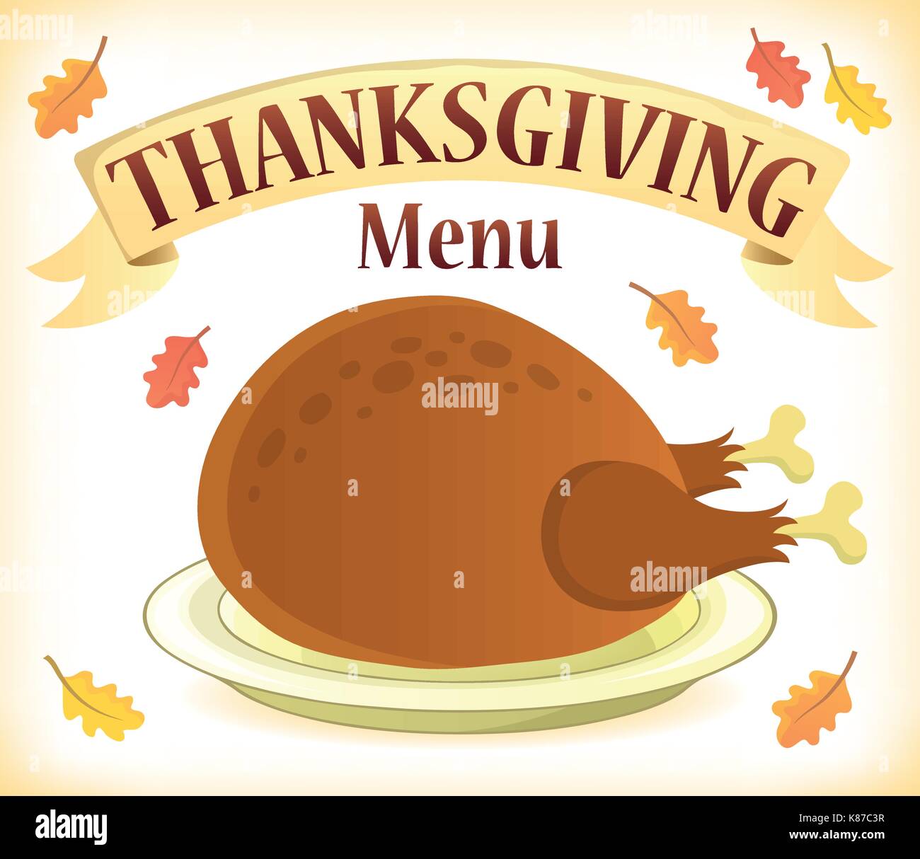 Thanksgiving menu theme image 7 - eps10 vector illustration. Stock Vector