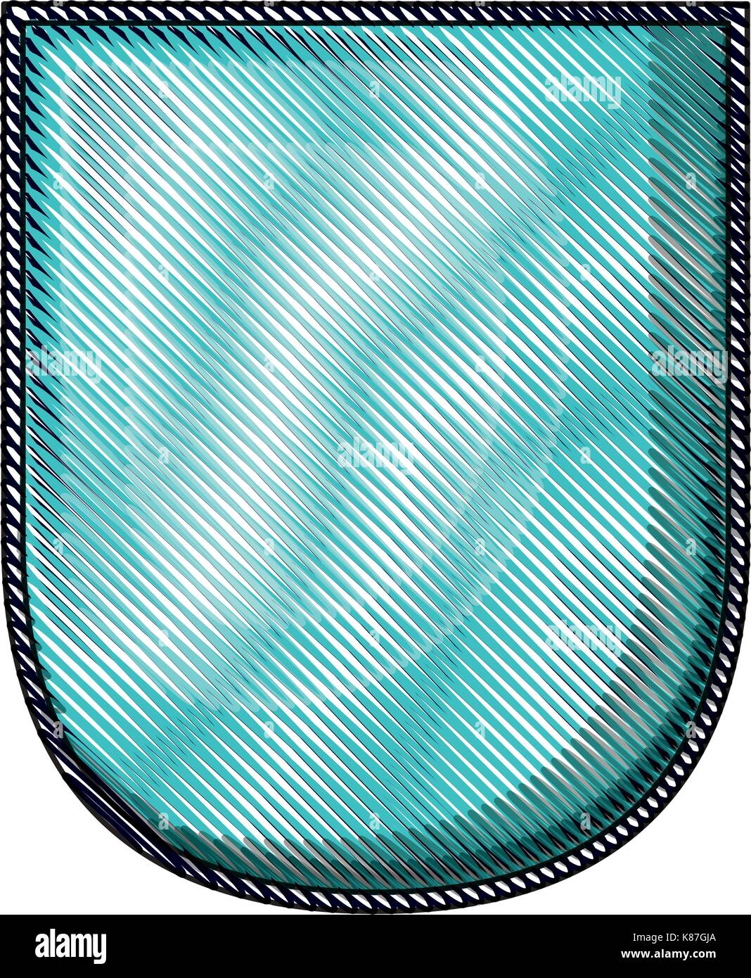 badge in colored crayon silhouette Stock Vector Image & Art - Alamy