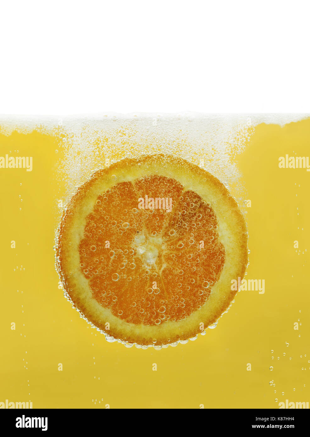 Orange slice in water Stock Photo Alamy