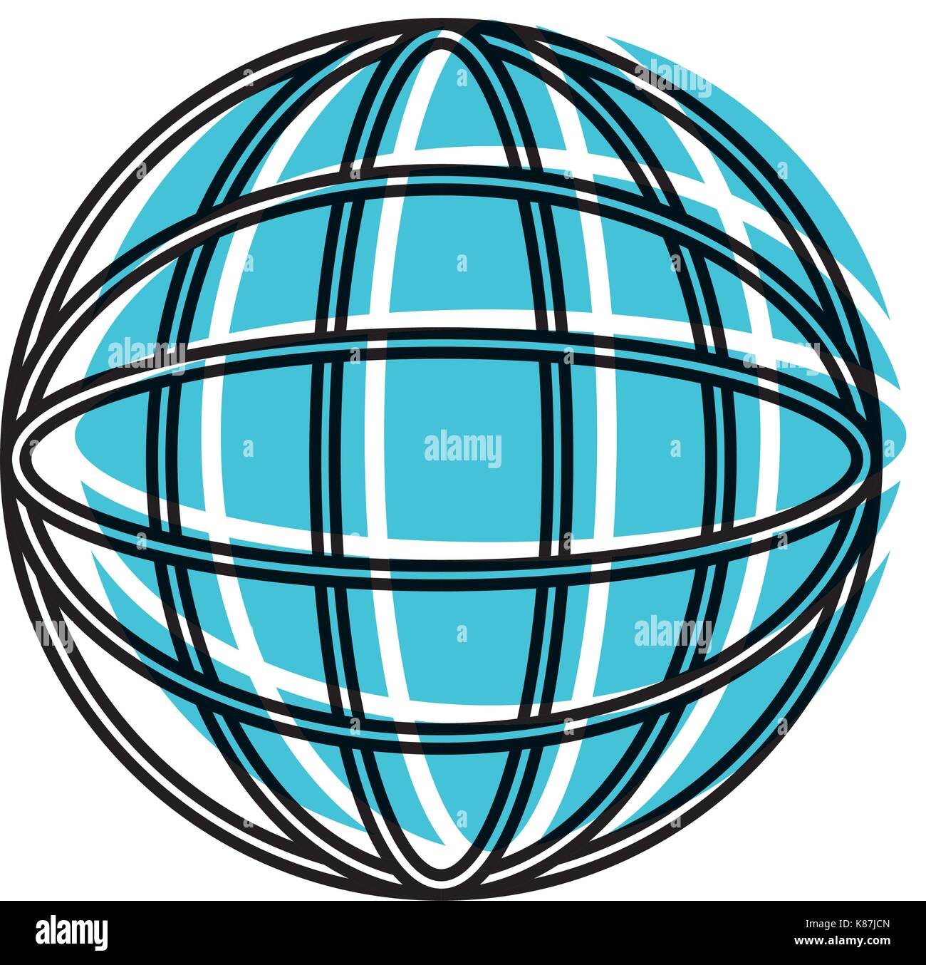 globe world icon watercolor silhouette with thick contour Stock Vector ...