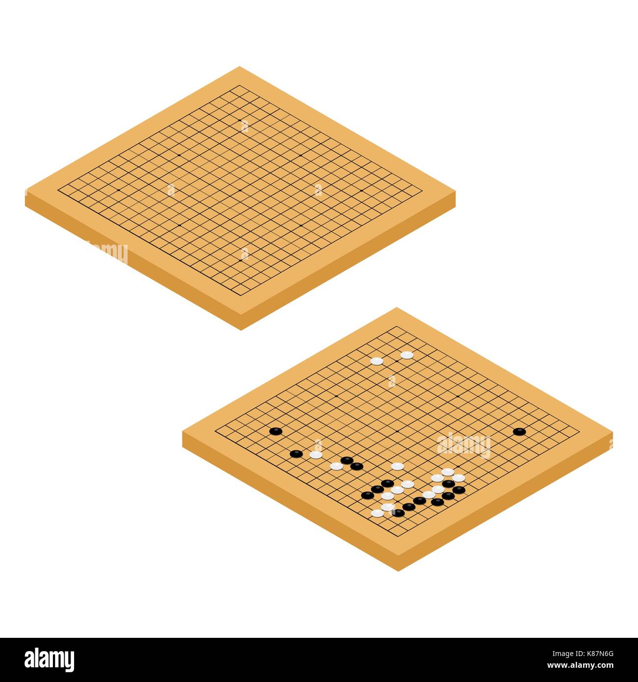 Vector illustration isometric perspective 3d traditional chinese