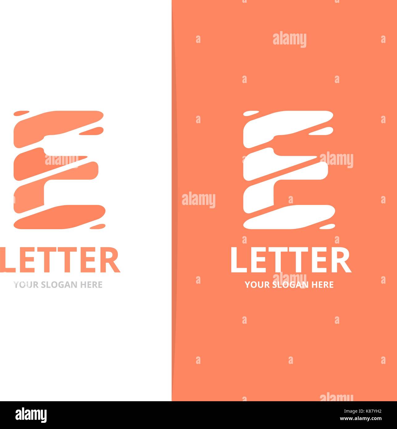 Unique vector letter E logo design template Stock Vector Image & Art ...