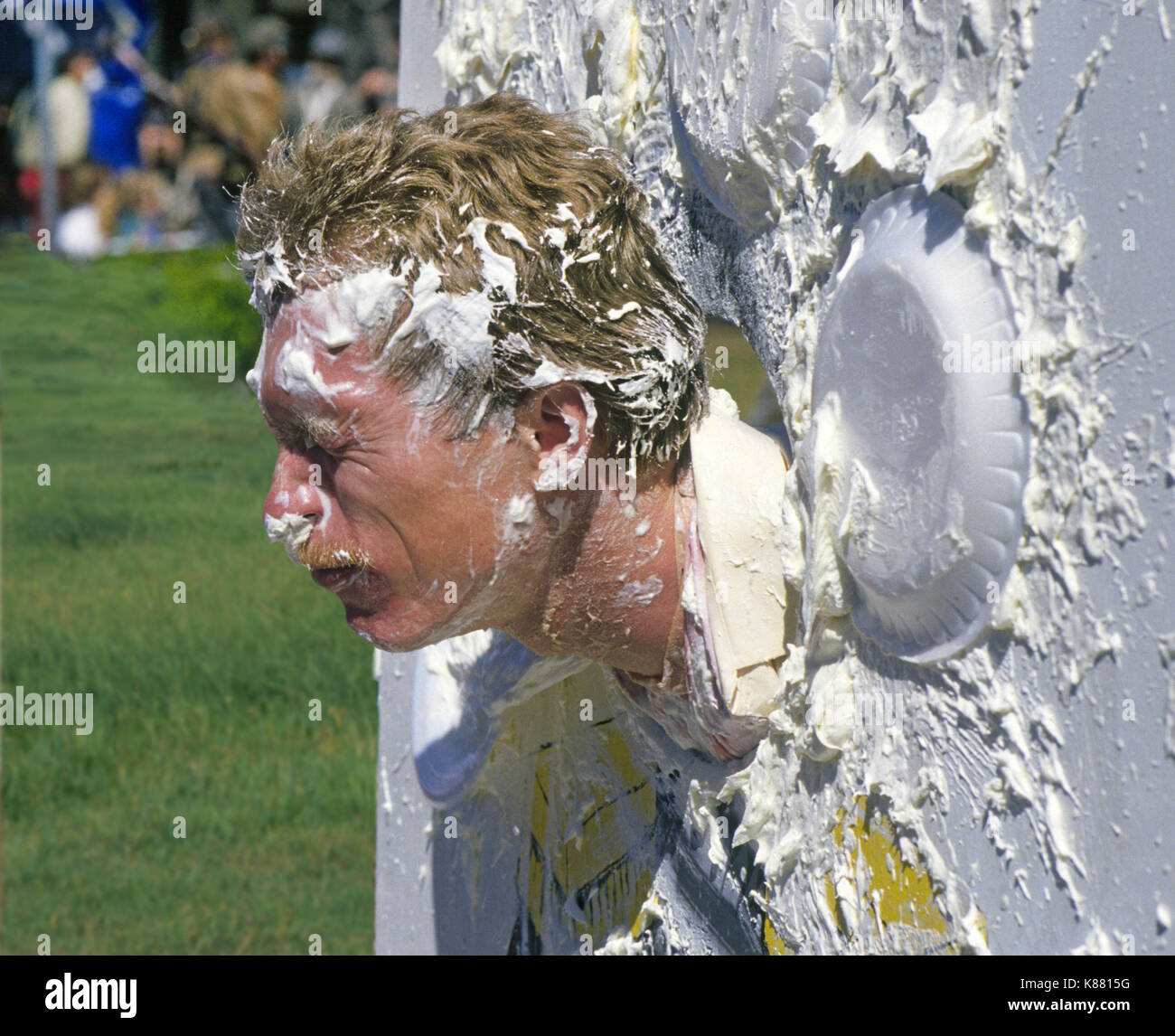 Cream pie face hi-res stock photography and images - Alamy