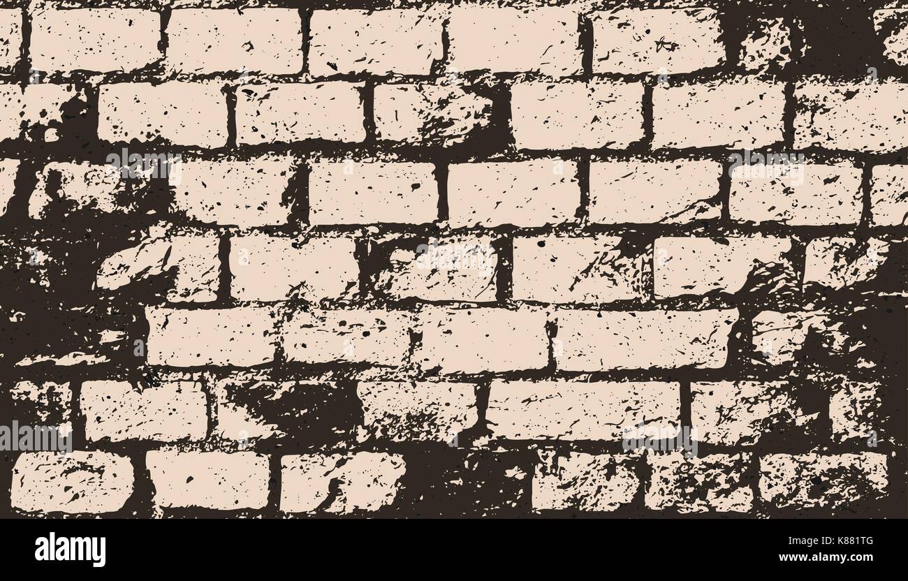 abstract, brick wall surface. vector, construction texture. grungy blocks, industrial background design. rough wallpaper with old, distressed bricks p Stock Vector