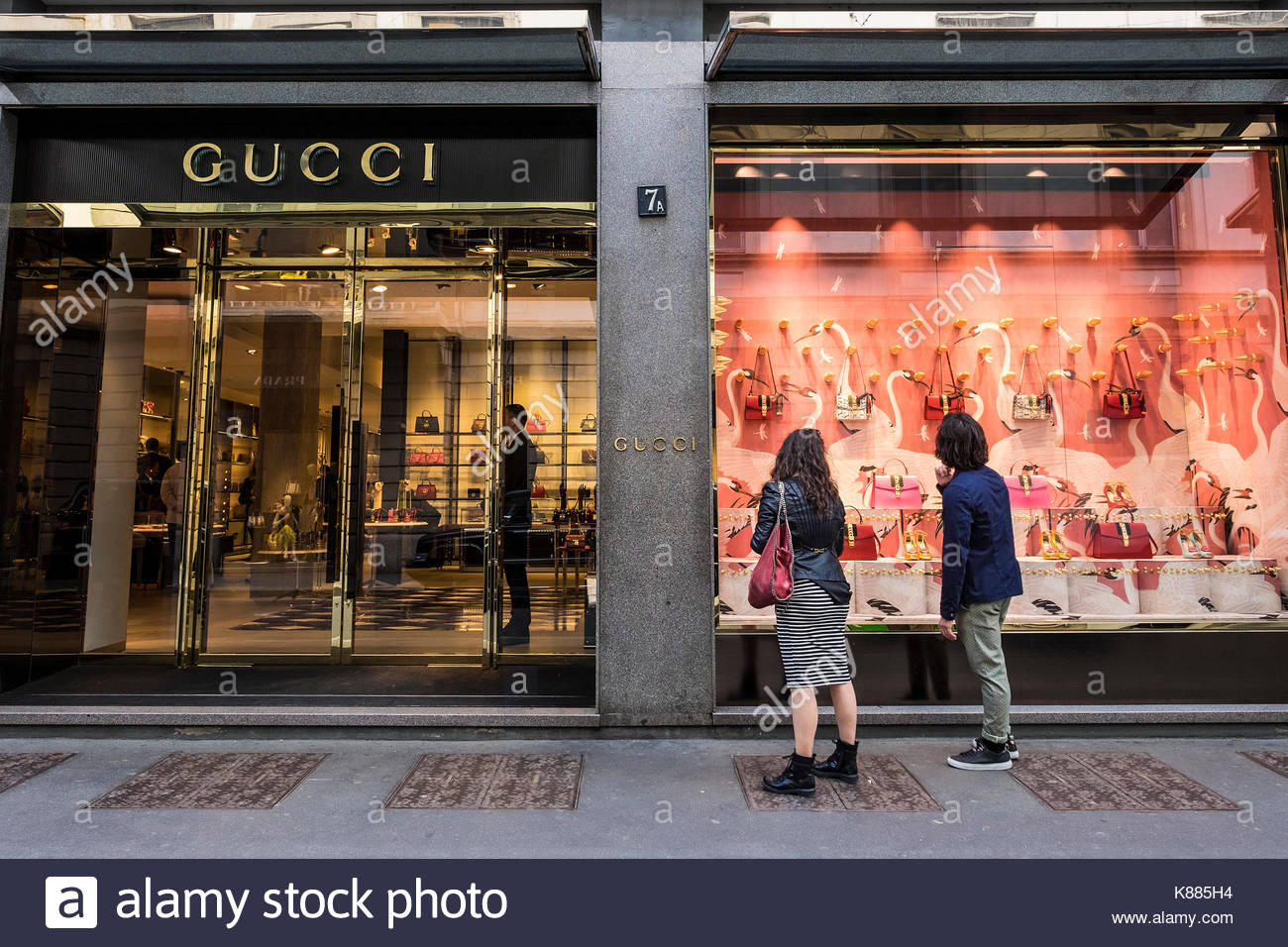 Italy Milan Via Montenapoleone Gucci High Resolution Stock Photography ...