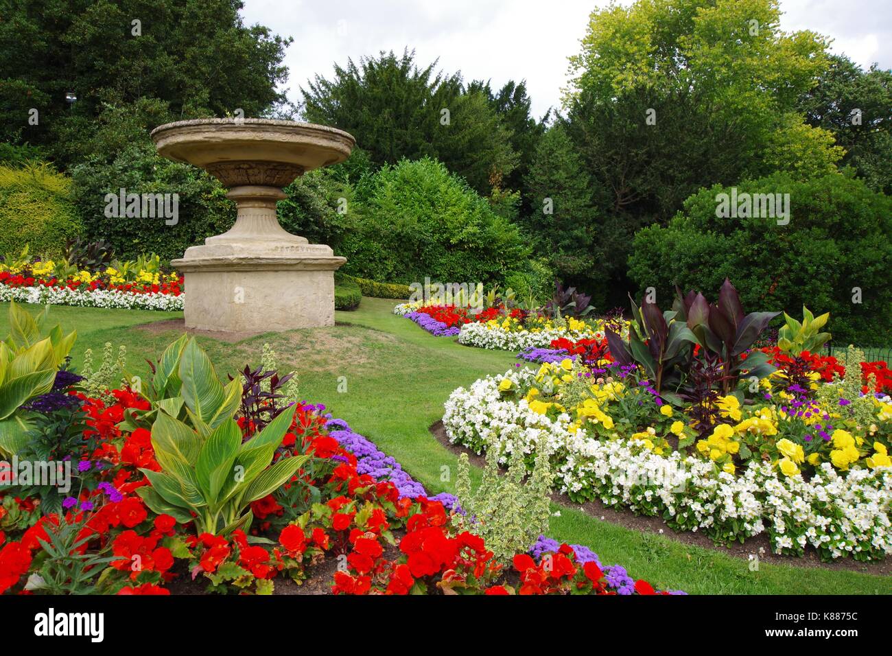 Flower Beds in Vibrant Summer Bloom, Royal Victoria Park, Royal Avenue
