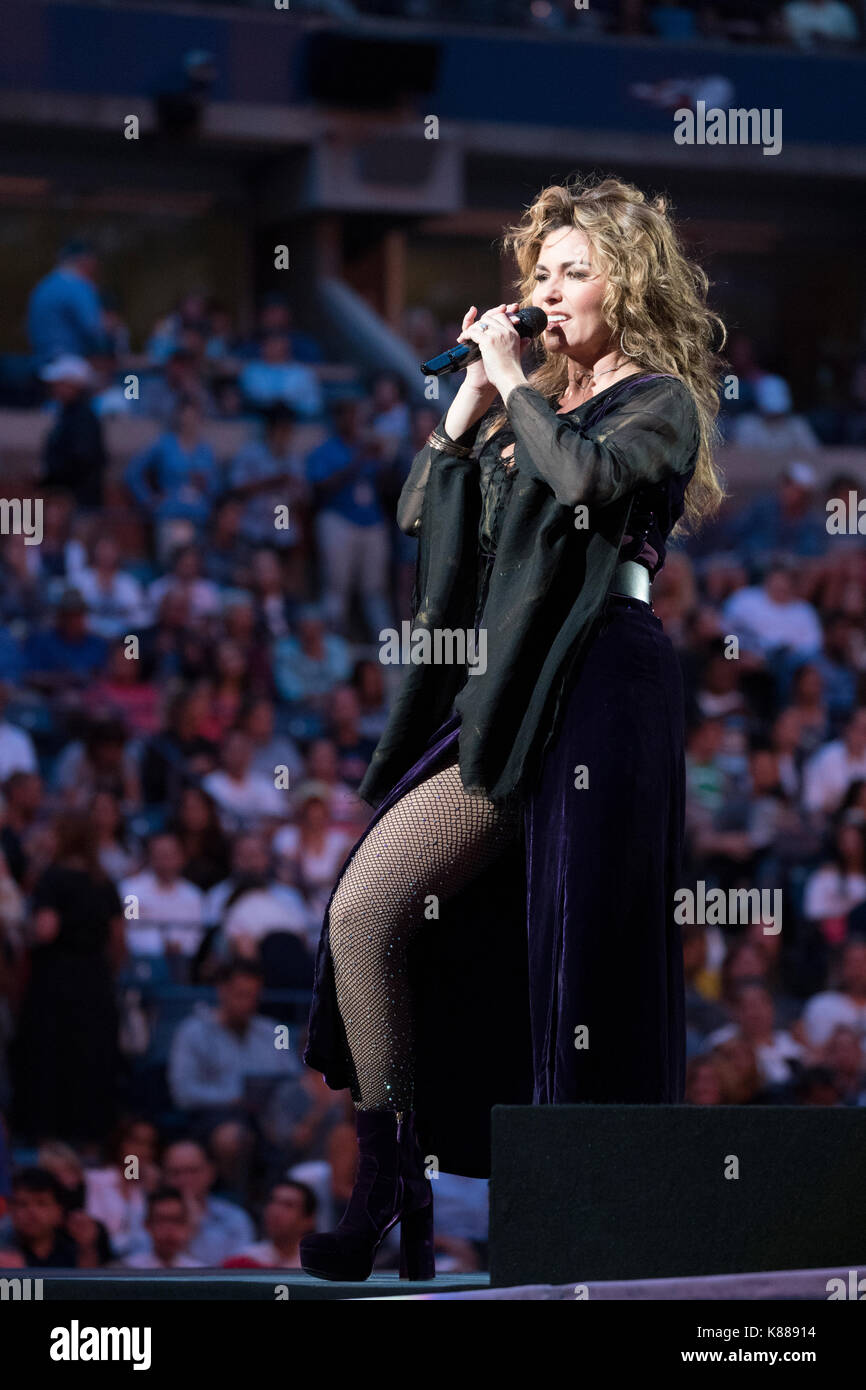 New York, NY USA August 28, 2017 Shania Twain performs during