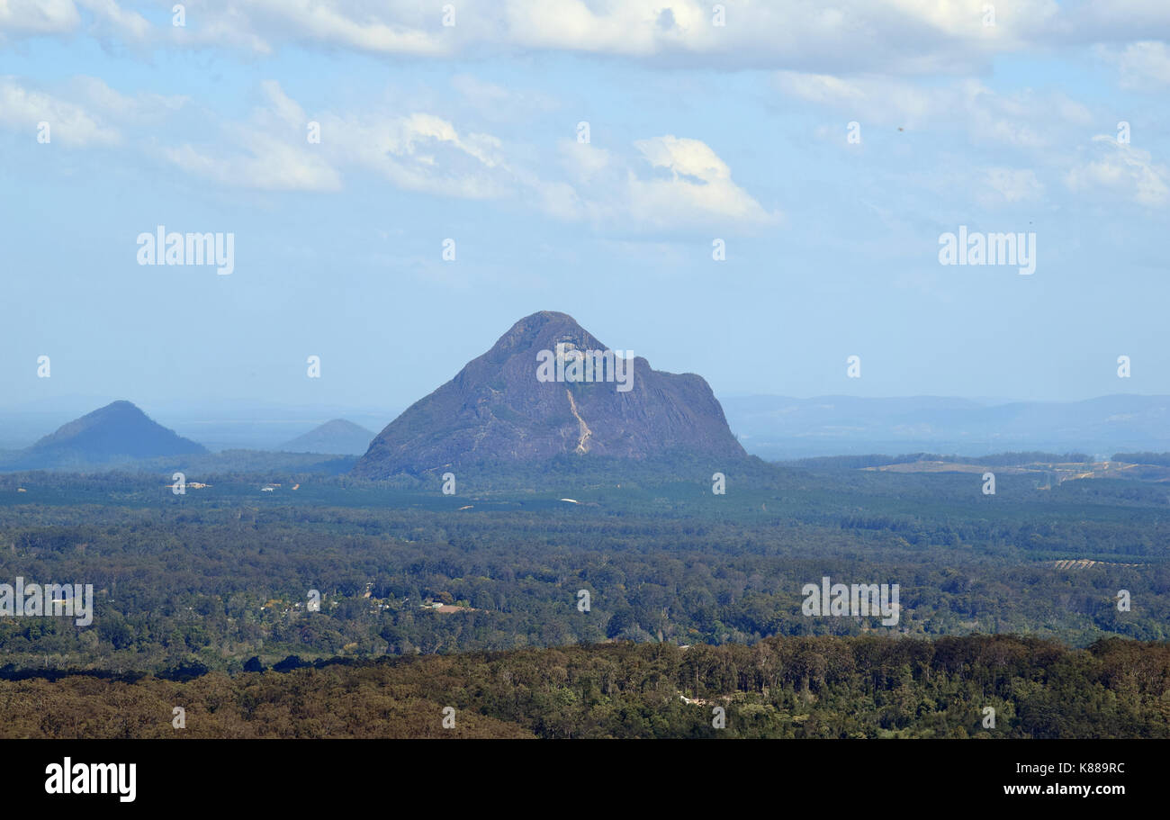 Volcanic plug Beerwah in Glass House Mountains, Sunshine Coast